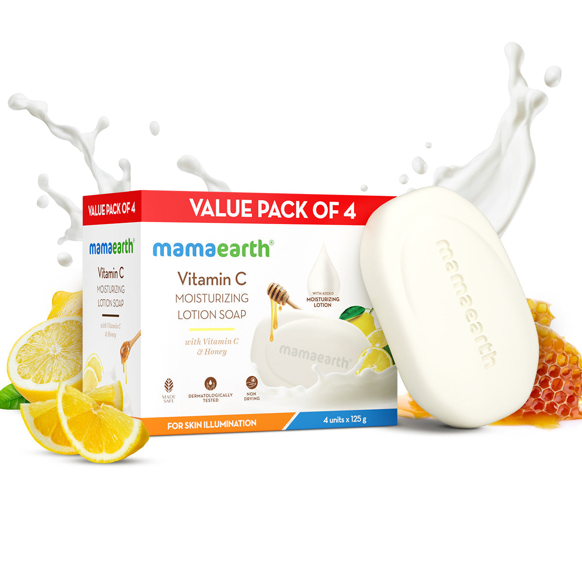 Vitamin C Moisturizing Lotion Soap Pack of 4 x 4