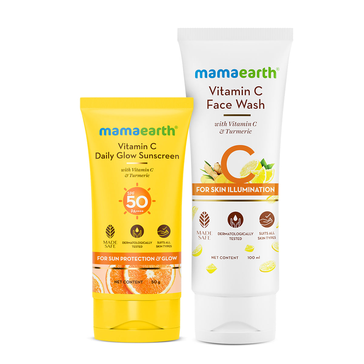 Vitamin C Daily Glow Sunscreen 50gm & Vitamin C Face Wash 50ml