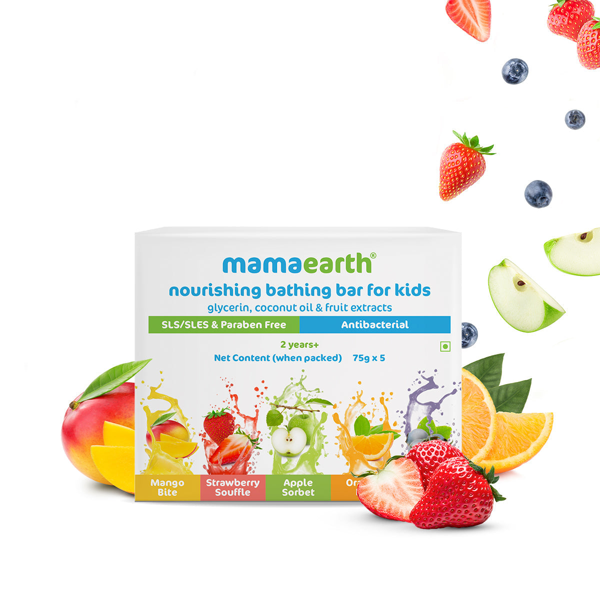 Nourishing Bathing Bar Soap For Kids - ( Pack of 5, 75g Each)