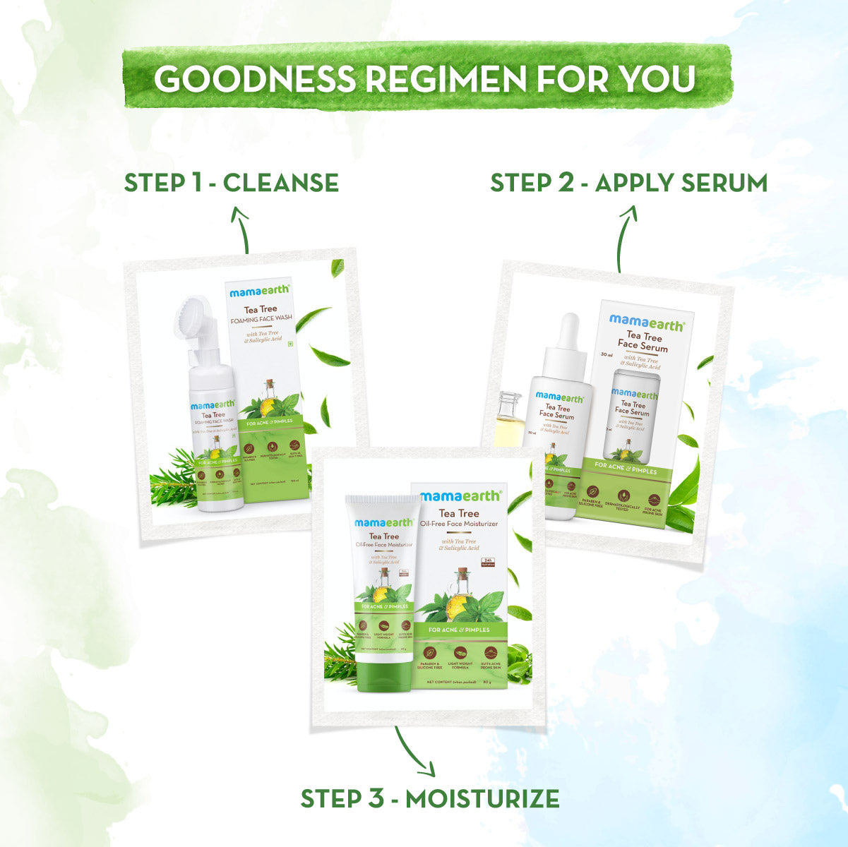 Good skin care regimen with Tea Tree Face Serum