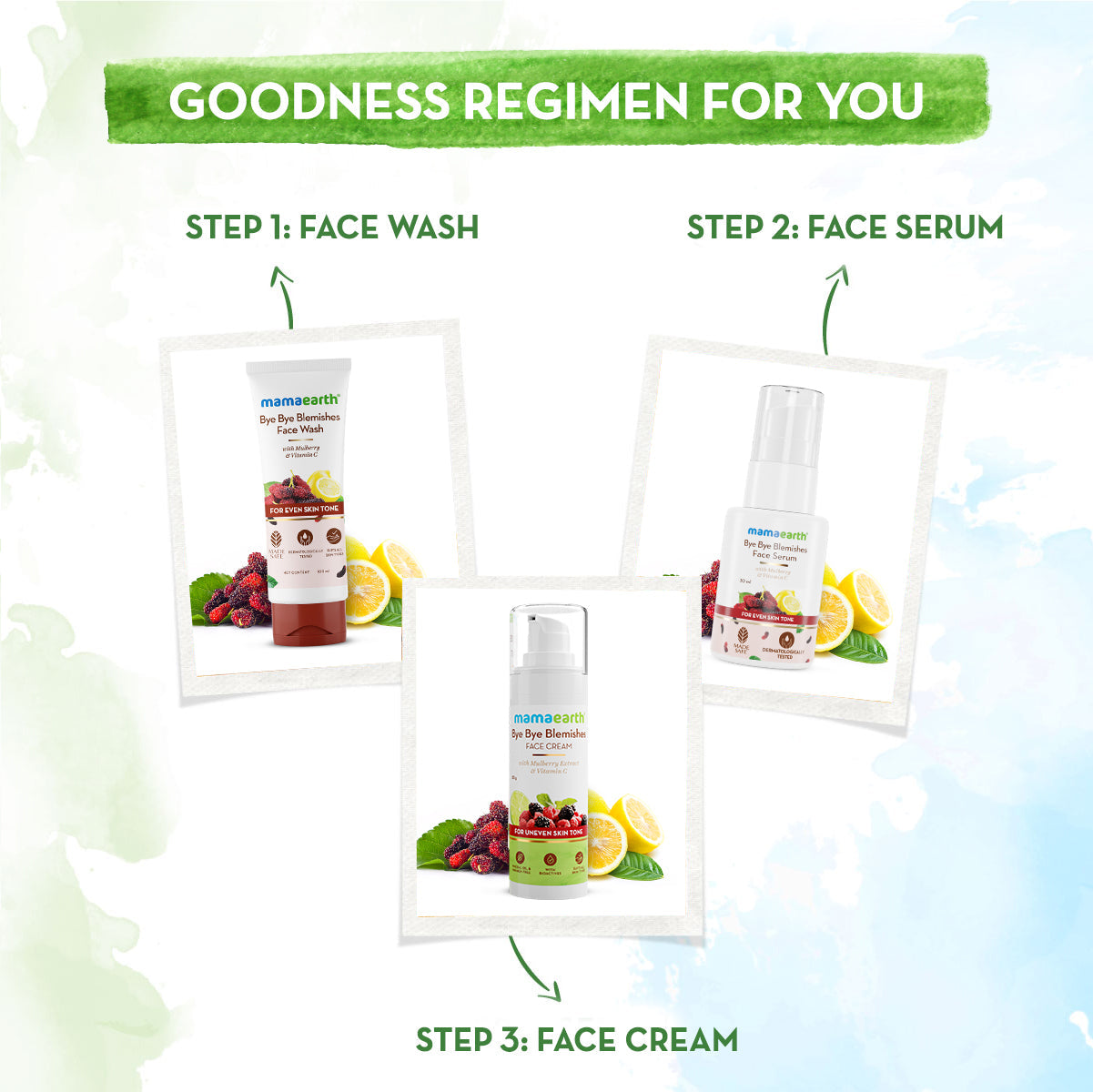 mamaearth bye bye blemishes range