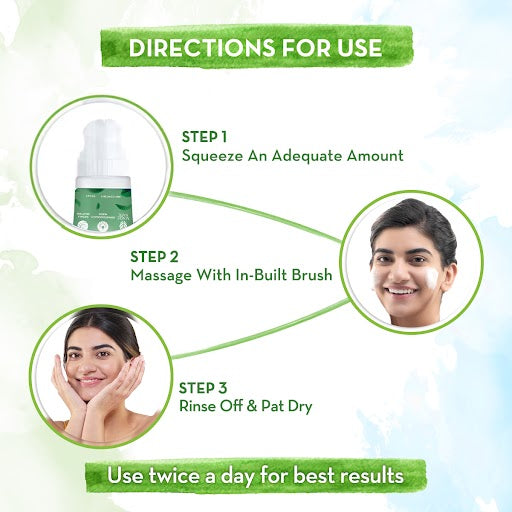 how to use green tea face wash