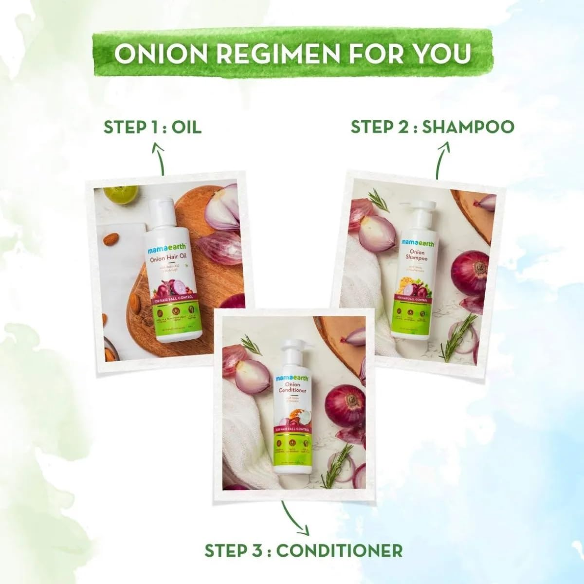 Onion Shampoo for Hair Growth and Hair Fall Control with Onion Oil and Plant Keratin