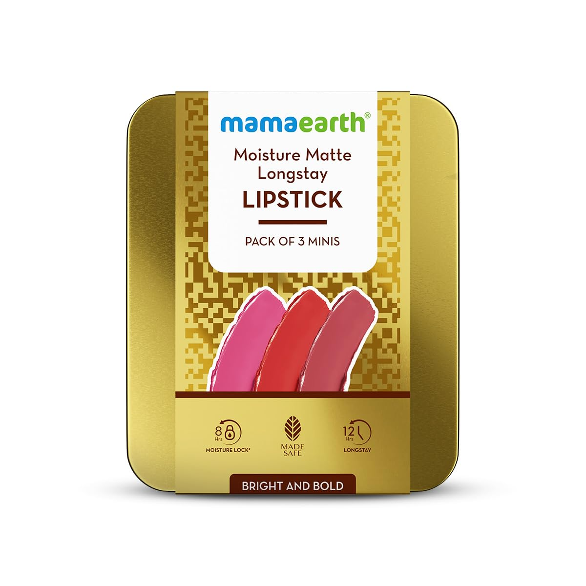 Moisture Matte Longstay Lipstick Pack Of 3 Minis - Bright And Bold (0.7 Gm Each)