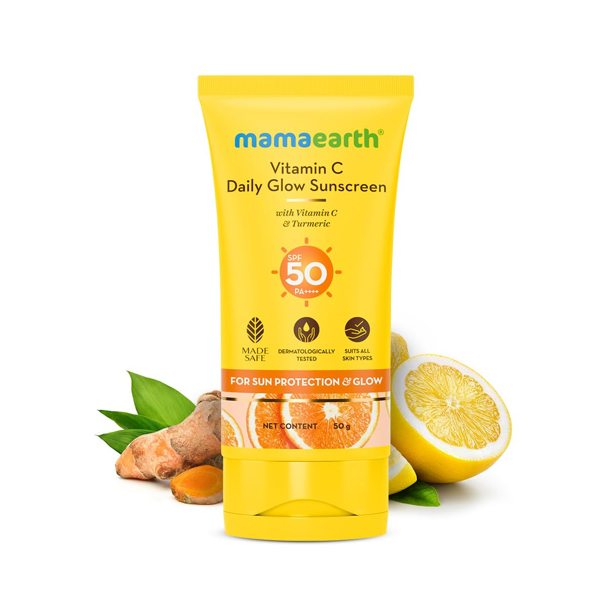 Mamaearth Vitamin C Daily Glow Sunscreen with Vitamin C & Turmeric for Sun Protection & Glow