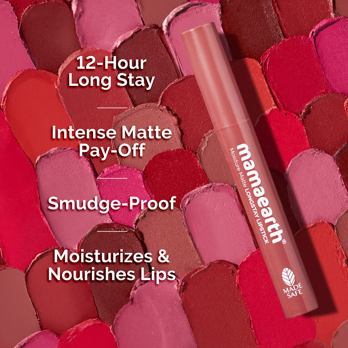Mamaearth Moisture Matte Longstay Lipstick / 01 Carnation Nude 2 gm