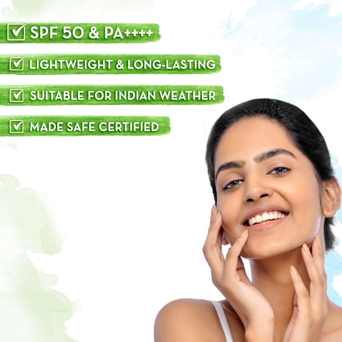 Mamaearth Ultra Light Indian Sunscreen with Carrot Seed Turmeric & SPF 50 PA+++ 80 ml