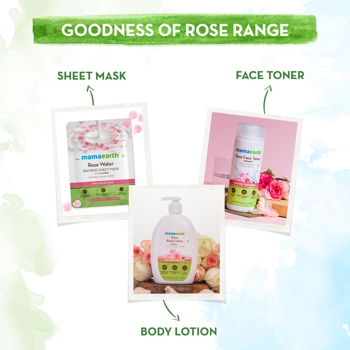goodness of rose range of mamaearth