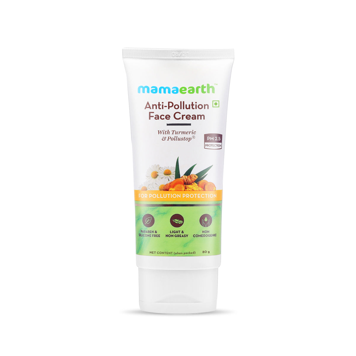 Anti-Pollution Daily Face Cream For Dry And Oily Skin With Turmeric And Pollustopfor A Bright Glowing Skin