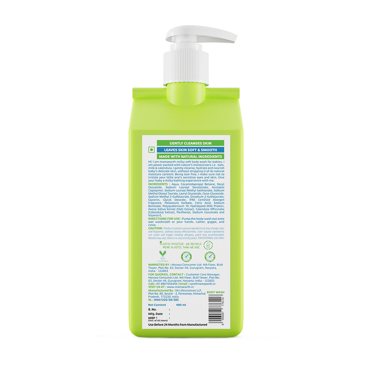 Mamaearth Milky Soft Body Wash For Babies 400 ml