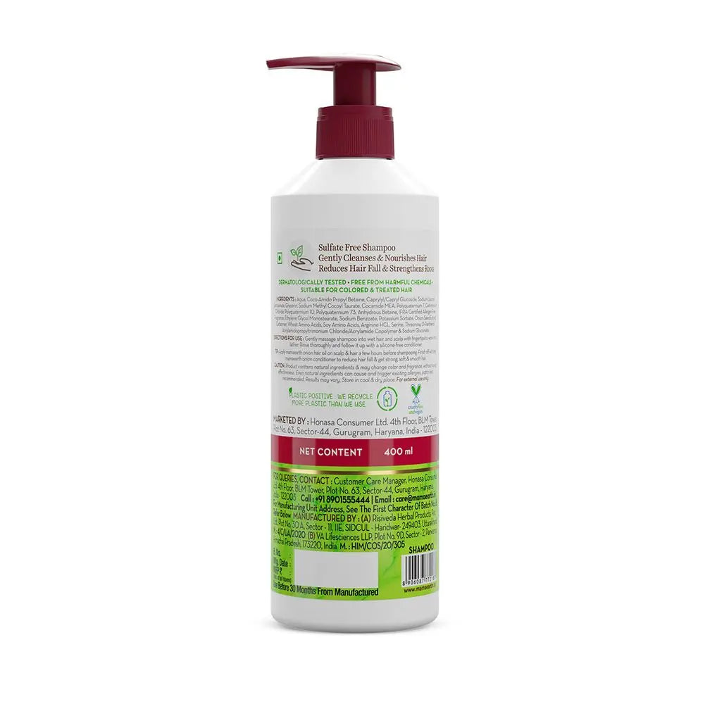 Mamaearth Onion Shampoo for Hair Growth and Hair Fall Control with Onion Oil and Plant Keratin
