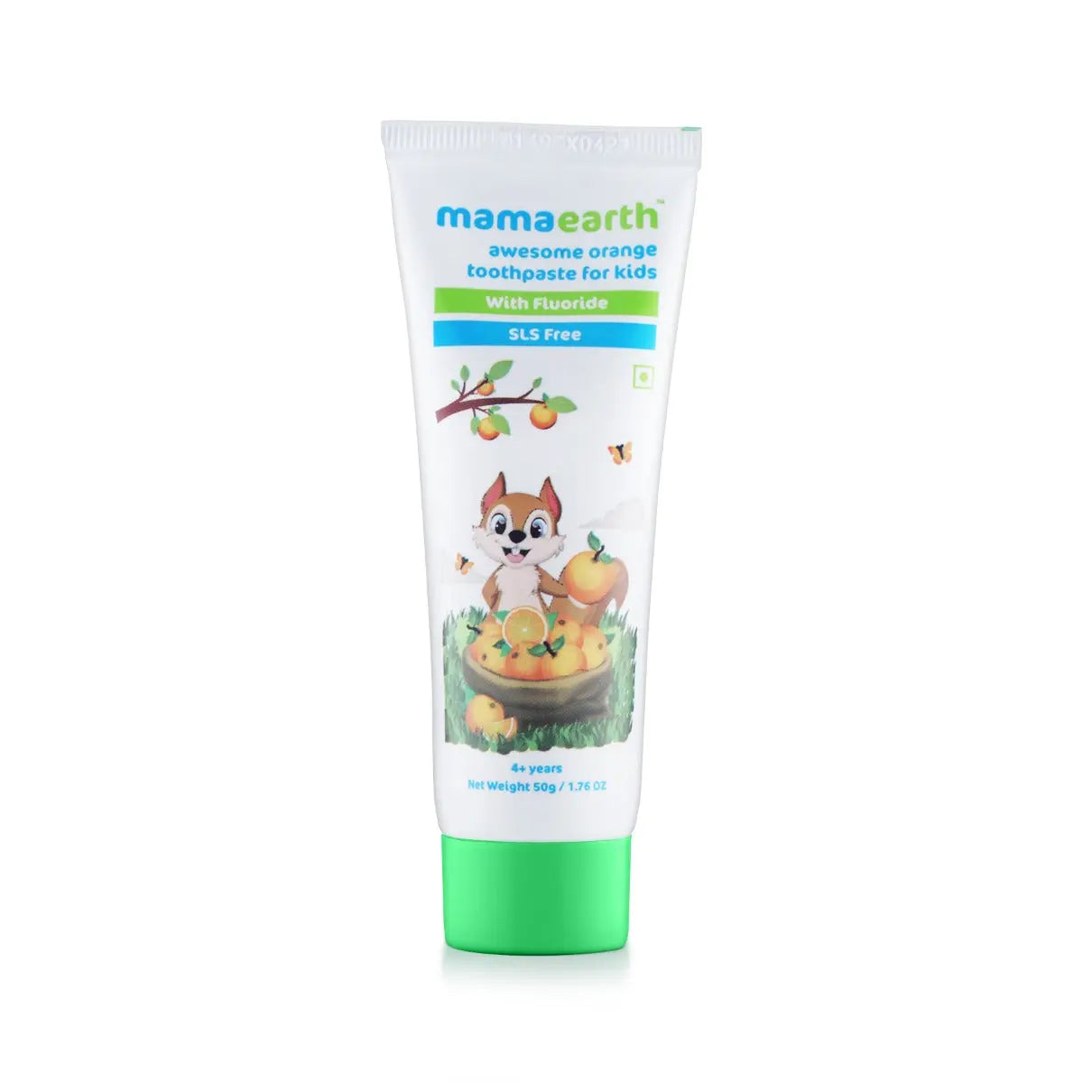 Mamaearth Sulfate Free Awesome Orange Toothpaste For Kids With Fluoride 50 gm