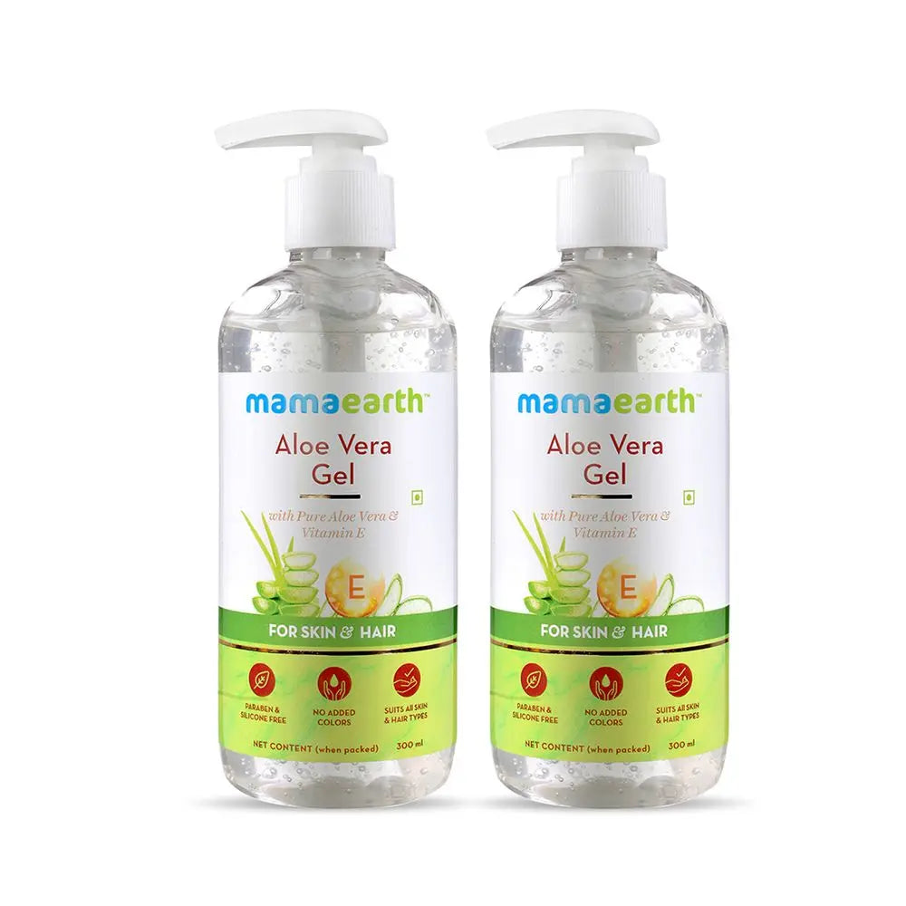 Mamaearth Aloe Vera Gel with Pure Aloe Vera & Vitamin E for Skin and Hair 300 ml