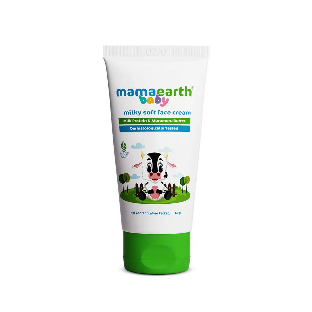 Mamaearth Milky Soft Face Cream With Murumuru Butter for Babies 60 gm