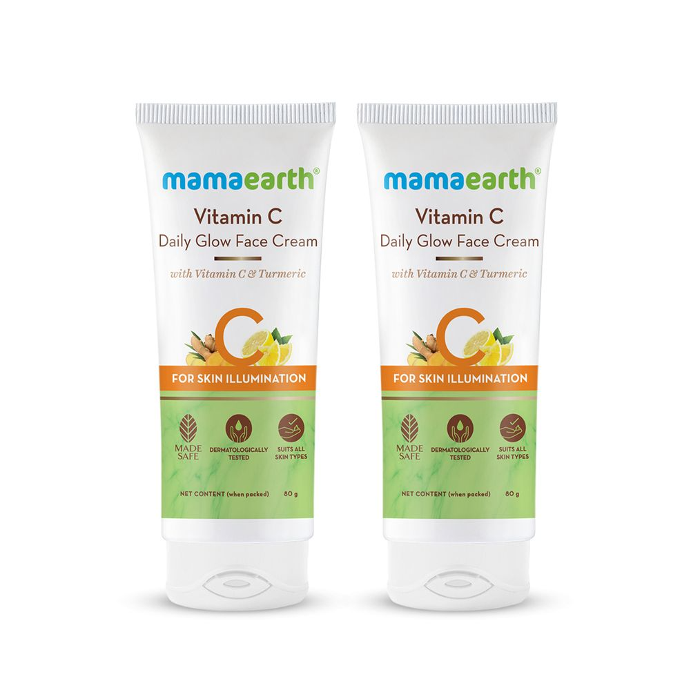 Mamaearth Vitamin C Daily Glow Face Cream With Vitamin C & Turmeric for Skin Illumination 80 gm