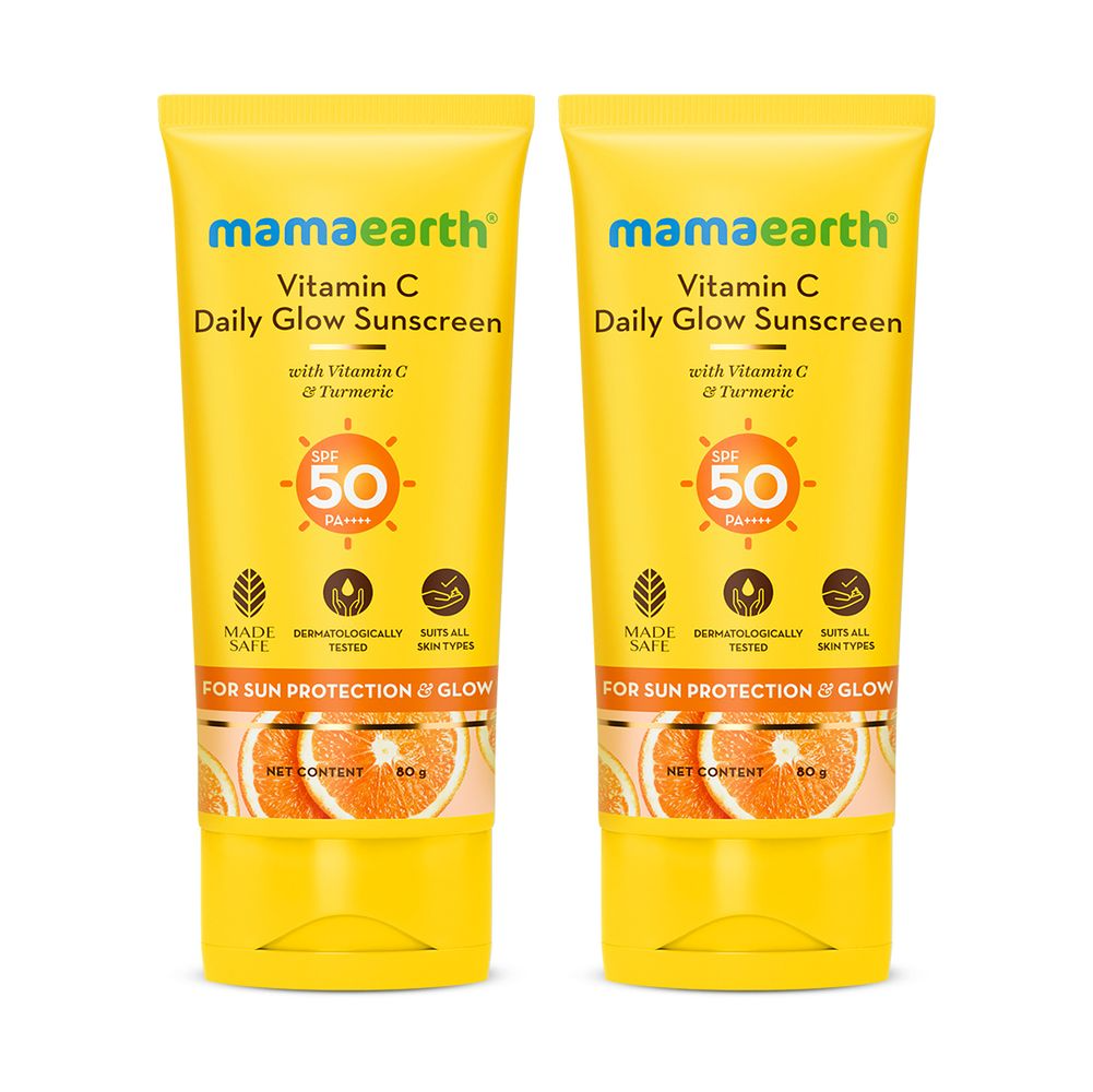 Mamaearth Vitamin C Daily Glow Sunscreen with Vitamin C & Turmeric for Sun Protection & Glow