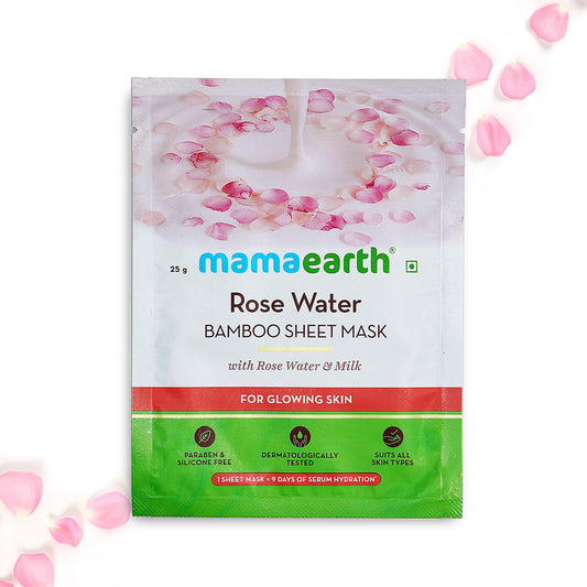 Mamaearth Rose Water Bamboo Sheet Mask