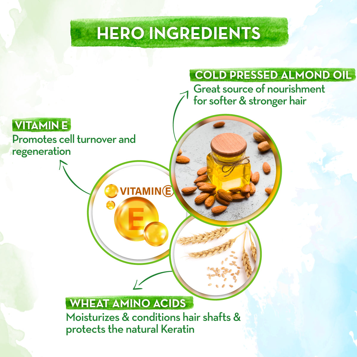 Almond Shampoo with Cold Pressed Almond Oil and Vitamin e