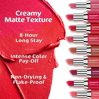 Creamy Matte Long Stay Lipstick 12 Pink Camellia