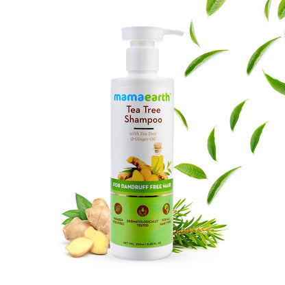 mamaearth tea tree shampoo, best shampoo for dandruff