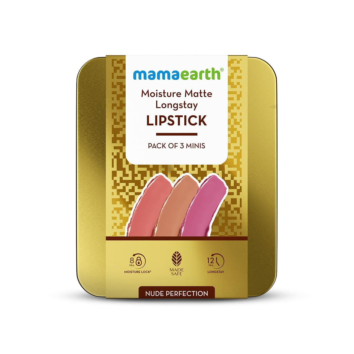 Moisture Matte Longstay Lipstick Pack Of 3 Minis - Nude Perfection (0.7 Gm Each)