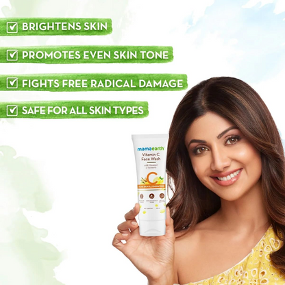 Mamaearth Vitamin C Face Wash with Vitamin C and Turmeric for Skin Illumination