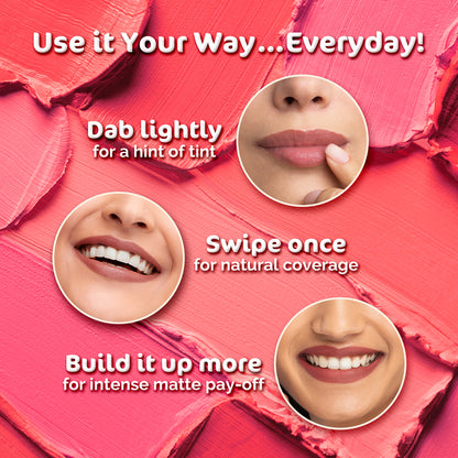 Creamy Matte Long Stay Lipstick 12 Pink Camellia