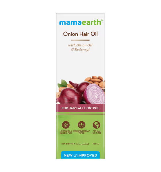 Mamaearth Onion Hair Oil for Hair Regrowth with Redensyl