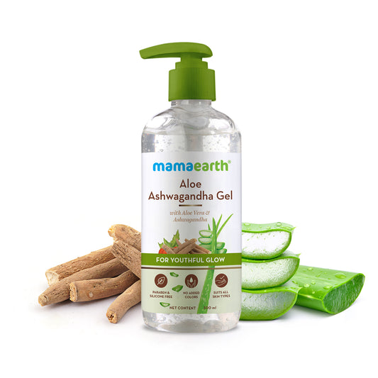 Mamaearth Aloe Ashwagandha Gel with Aloe Vera for Face