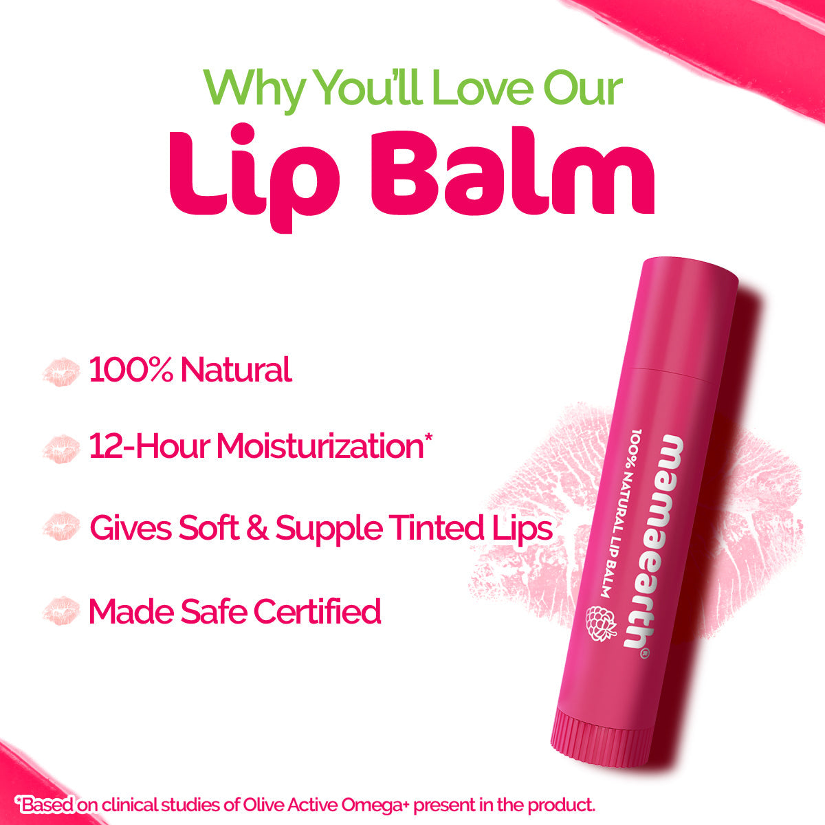 Mamaearth Nourishing Tinted 100% Natural Lip Balm with Vitamin E