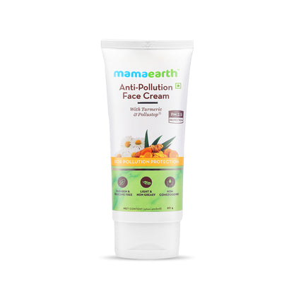 Anti-Pollution Daily Face Cream For Dry And Oily Skin With Turmeric And Pollustopfor A Bright Glowing Skin