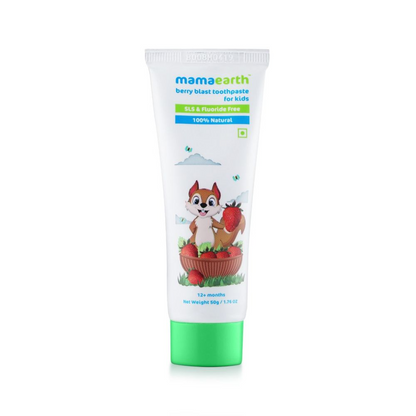 Mamaearth 100% Natural Berry Blast Toothpaste for Kids 50 gm