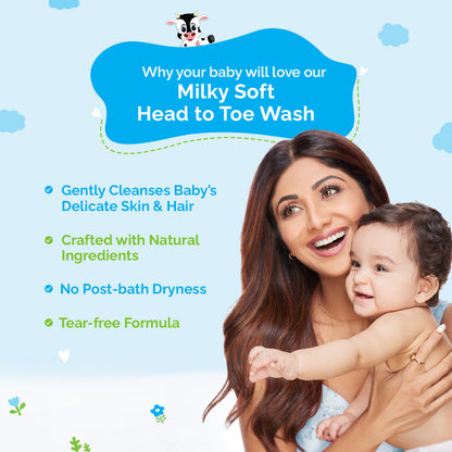Mamaearth Baby MilkySoft Head To Toe Wash