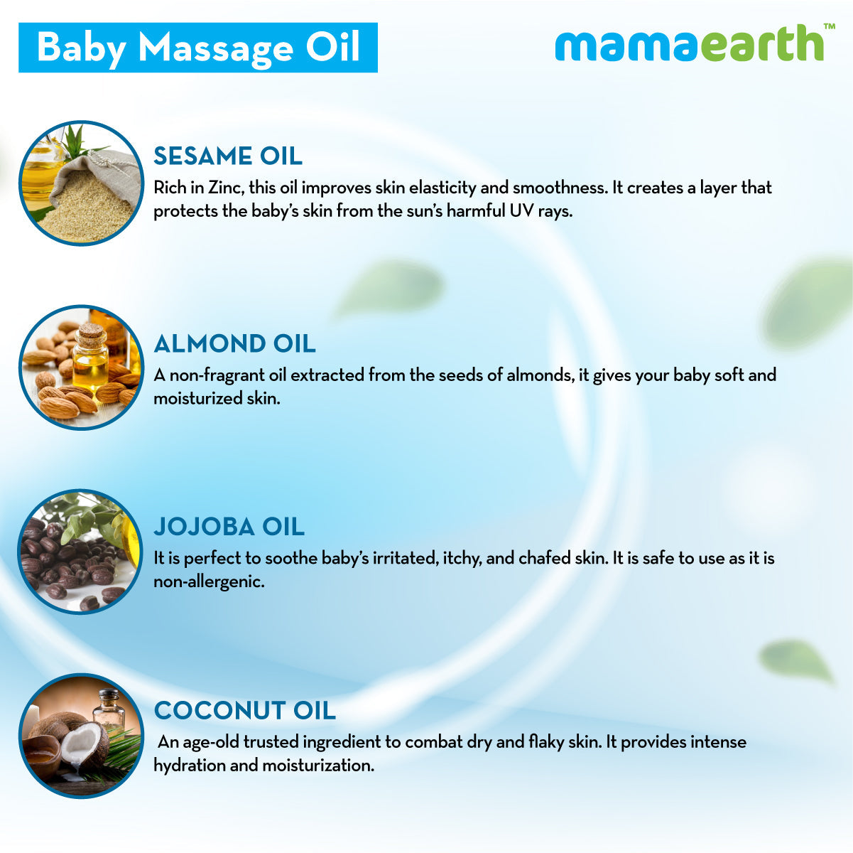 Soothing Massage Oil with Sesame, Almond and Jojoba Oil