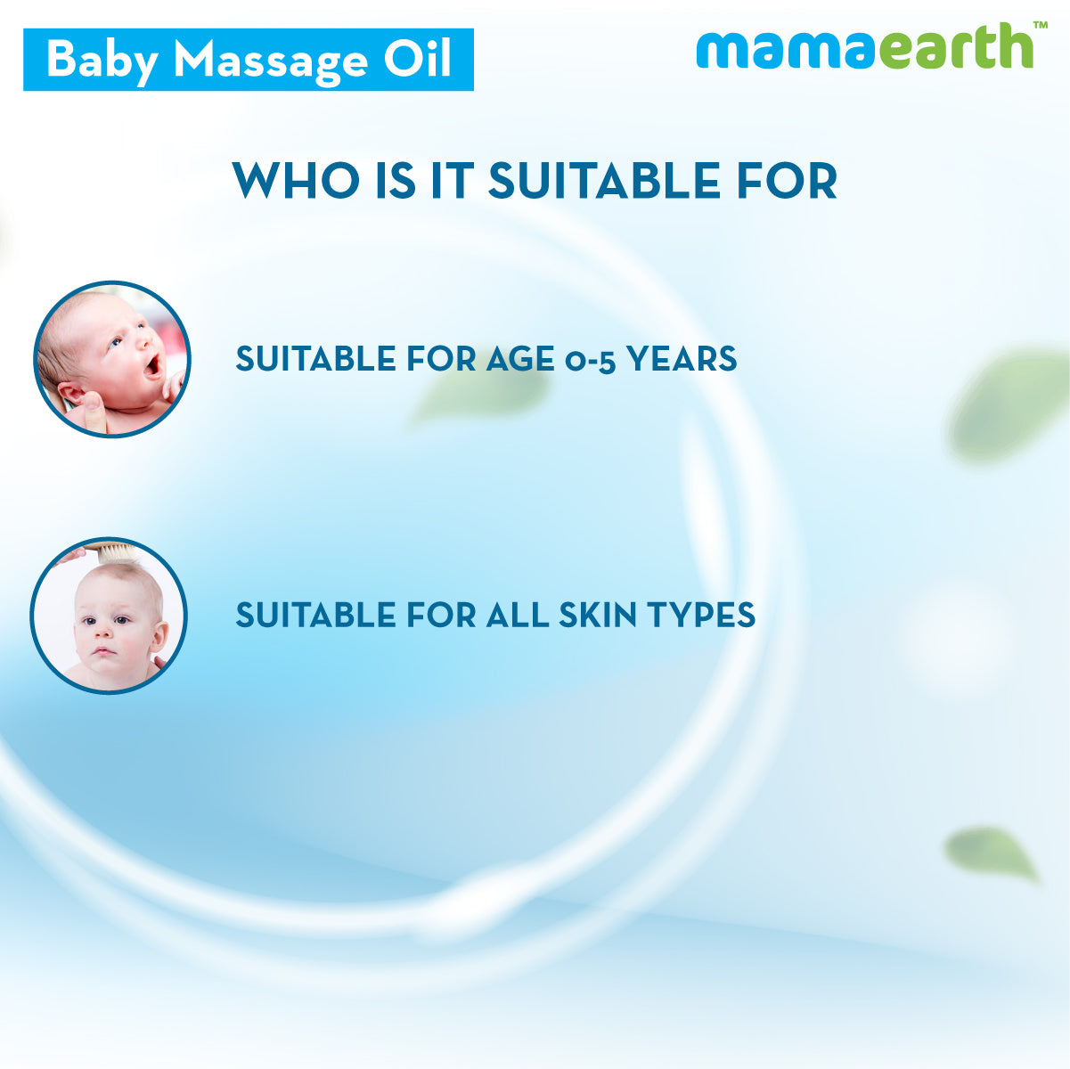 Soothing Massage Oil is Suitable for All skin types of Baby