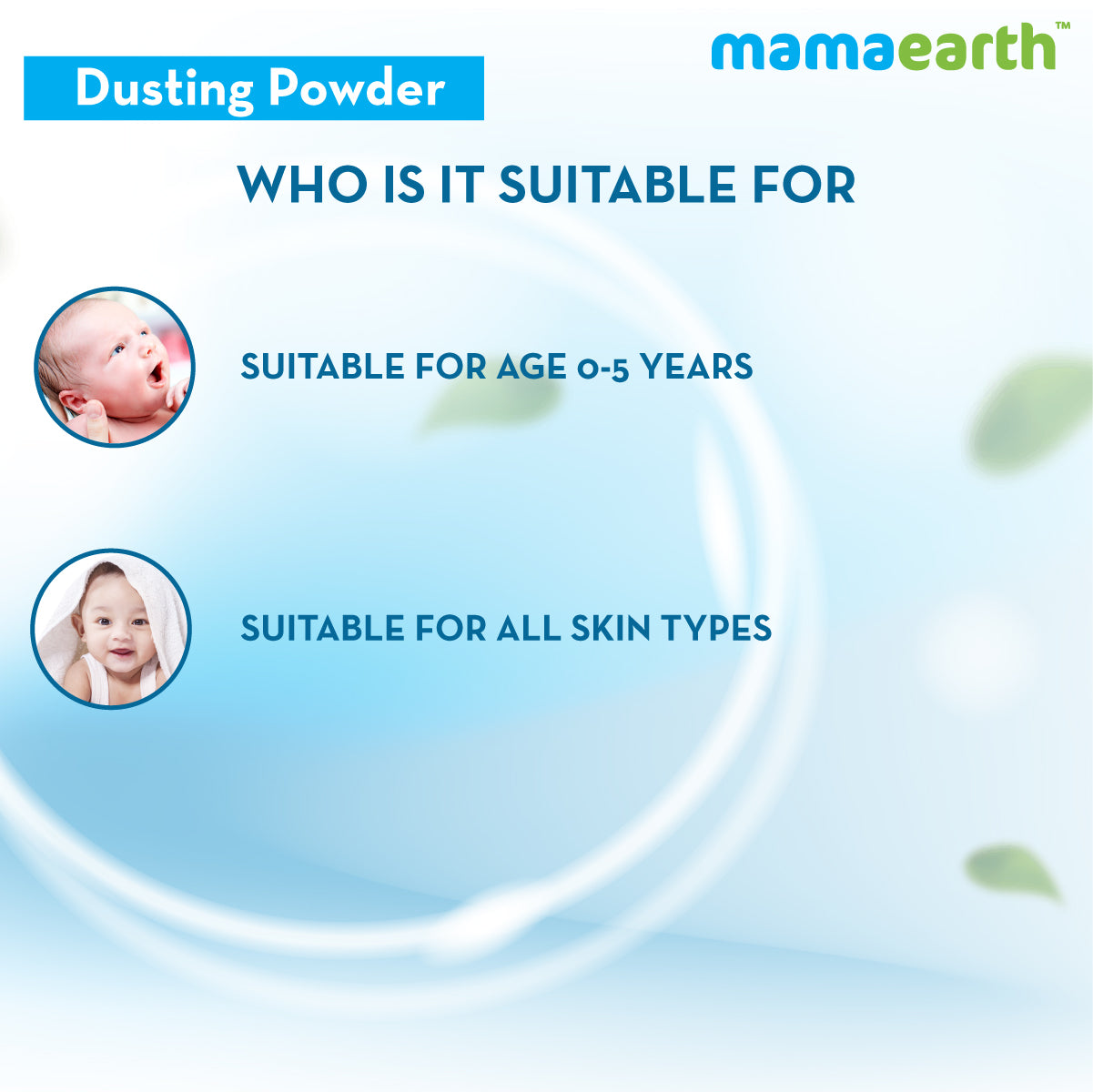 Mamaearth Dusting Powder is Suitable for all Types Of Baby Skin