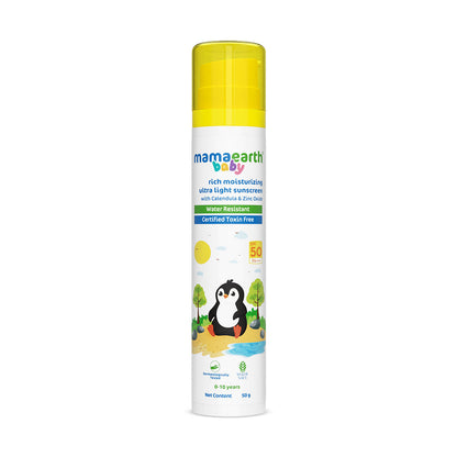 Mamaearth Baby Rich Moisturizing Ultra Light Sunscreen 50 gm