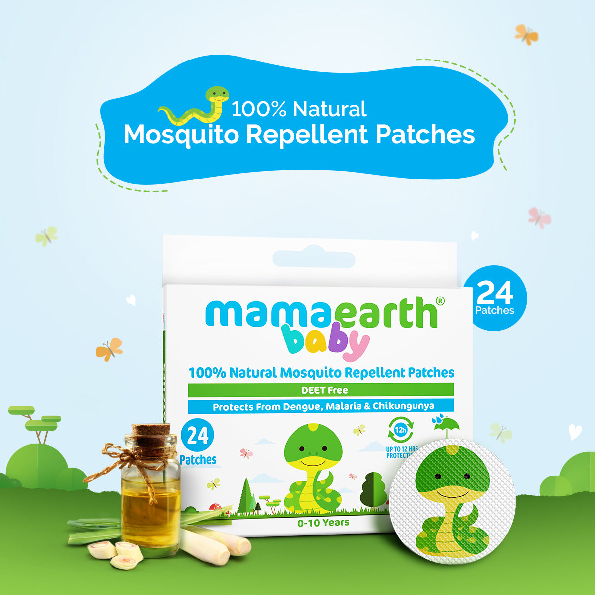 Baby 100% Natural Mosquito Repellent Patches