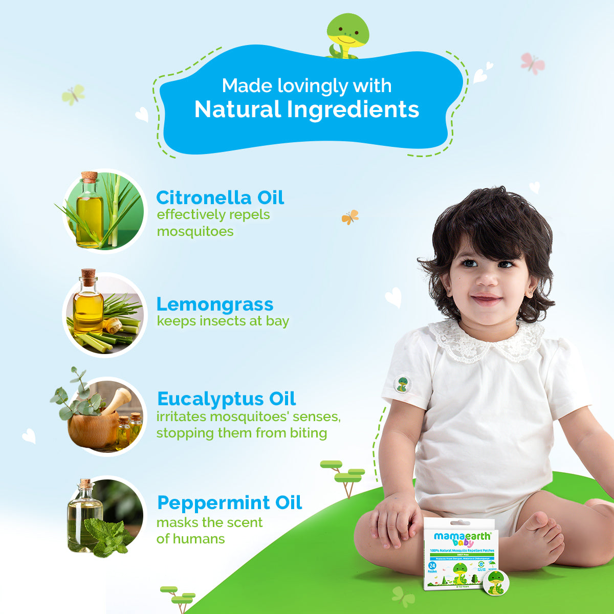 Baby 100% Natural Mosquito Repellent Patches