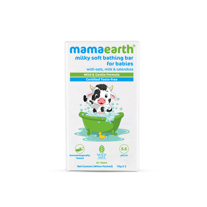 Mamaearth Milky Soft Bathing Bar For Babies 75 gm / Pack of 2