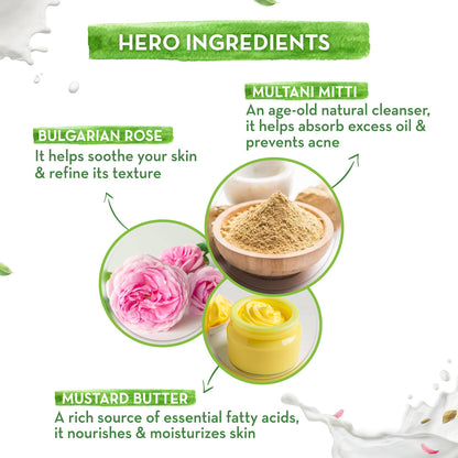 Mamaearth Multani Mitti Moisturizing Lotion Soap Pack of 4 x 4 125 gm