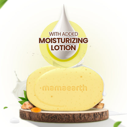 Mamaearth Ubtan Moisturizing Lotion Soap Pack of 4 x 4 125 gm