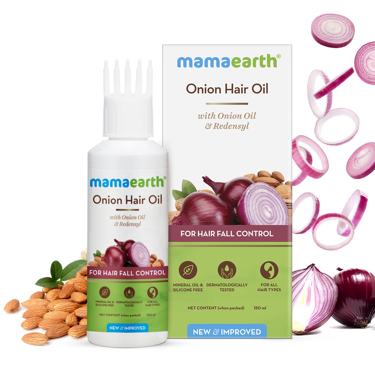 Mamaearth Onion Hair Oil for Hair Regrowth with Redensyl