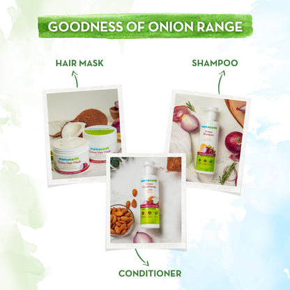 The goodness of onion range of Mamaearth