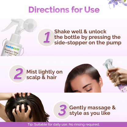 Mamaearth Rosemary Water Anti-Hair Fall Spray 200 ml