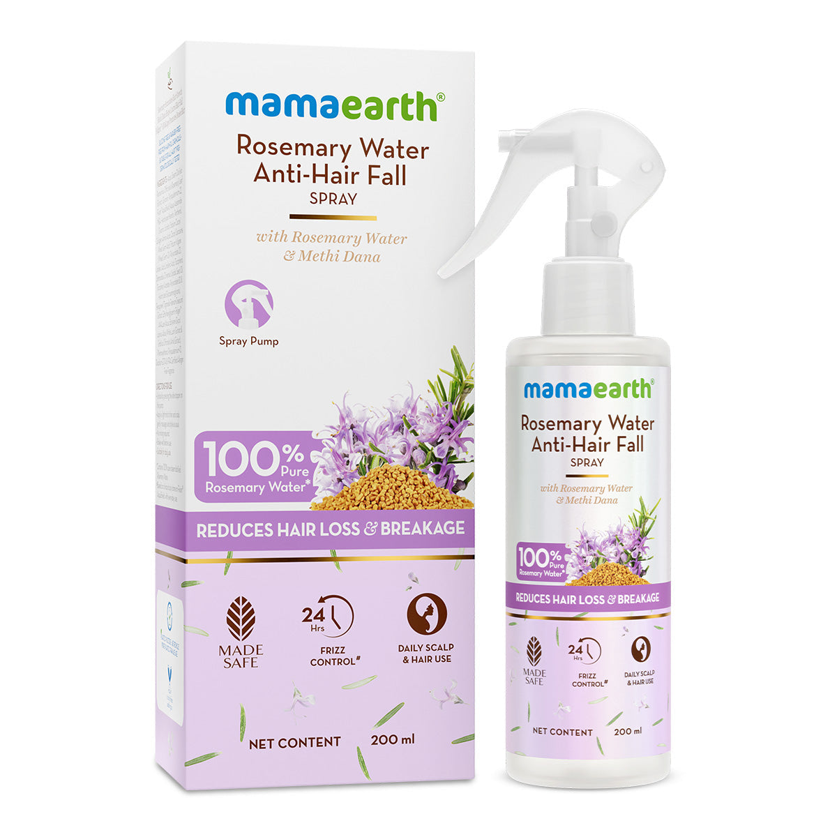 Mamaearth Rosemary Water Anti-Hair Fall Spray 200 ml