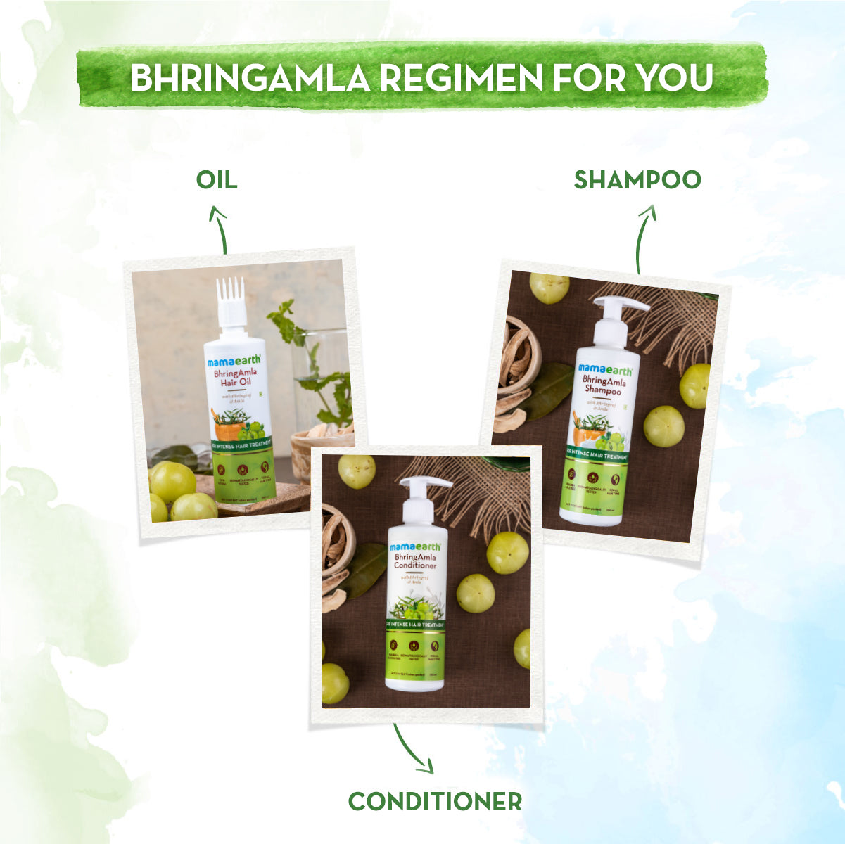 Mamaearth bhringraj shampoo range