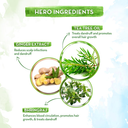 Tea Tree Hair Oil with Bhringraj and Ginger Oil