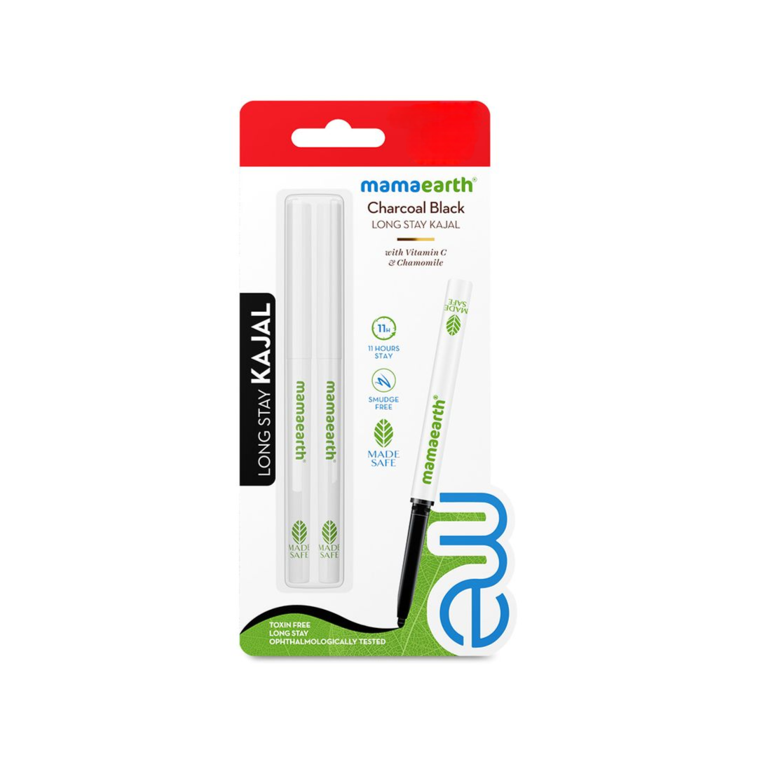 Mamaearth Blocked Charcoal Black Long Stay Kajal 0.35g