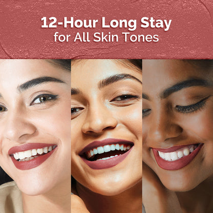 Mamaearth Moisture Matte Longstay Lipstick / 01 Carnation Nude 2 gm